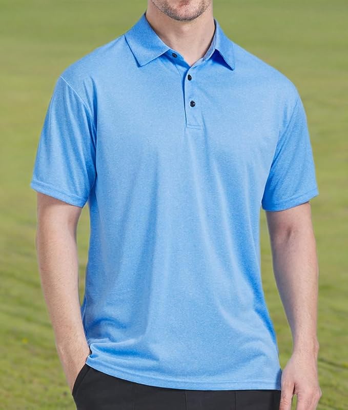 Polo Golf Shirts for Men Dry Fit Performance Short Sleeve Polo Shirt