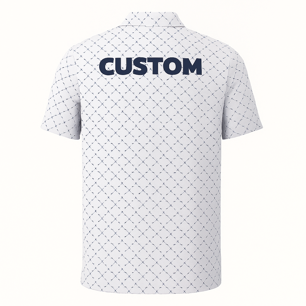 Mens Custom Golf Shirts Short Sleeve Performance Moisture Wicking Polo Shirt